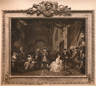Scene fra The Beggars Opera VI, 1731 av William Hogarth