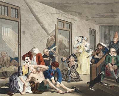 Scene i Bedlam, plate VIII, fra A Rake