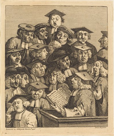 Forskere på en forelesning av William Hogarth