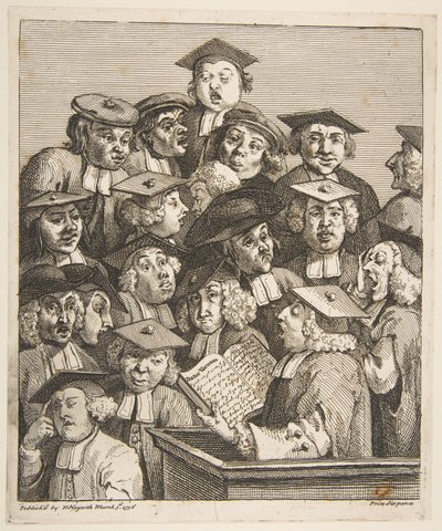 Forskere ved en forelesning, 3. mars 1736. av William Hogarth
