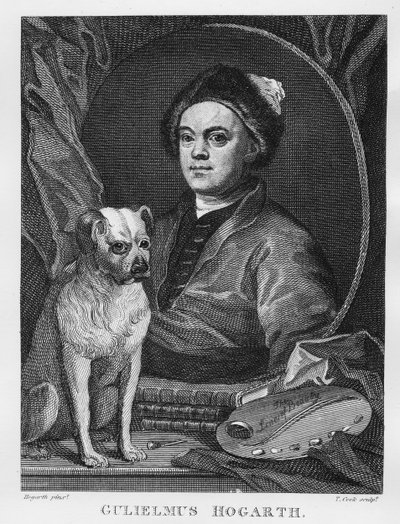 Selvportrett, gravert av T. Cook, 1809 av William Hogarth