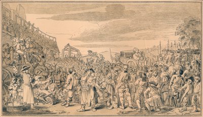 Skisse for plate XI of Industry and Idleness, 1747 av William Hogarth