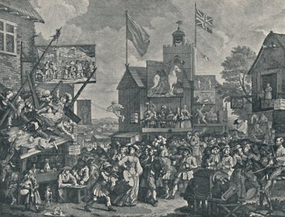 Southwark Fair, 1733, 1920 av William Hogarth