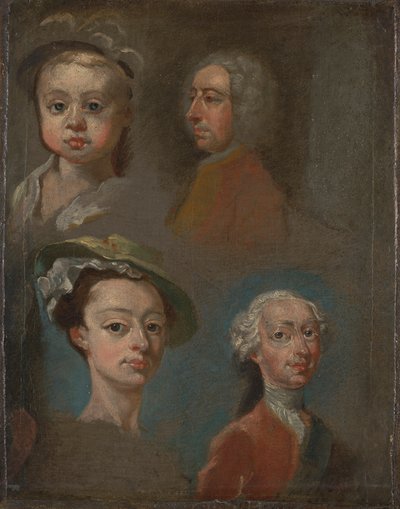 Studier av hoder av William Hogarth