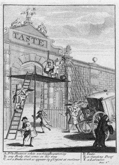 Smak, av Burlington Gate, 1732 av William Hogarth