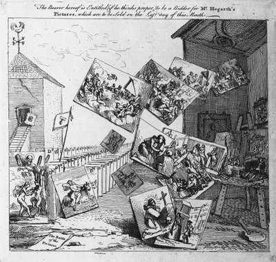 Slaget om bildene, 1745 av William Hogarth