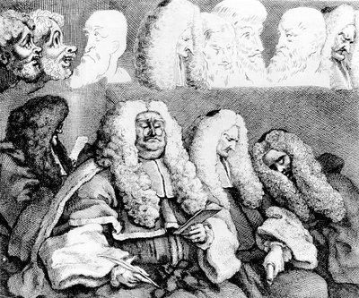 Benken, 1758. av William Hogarth