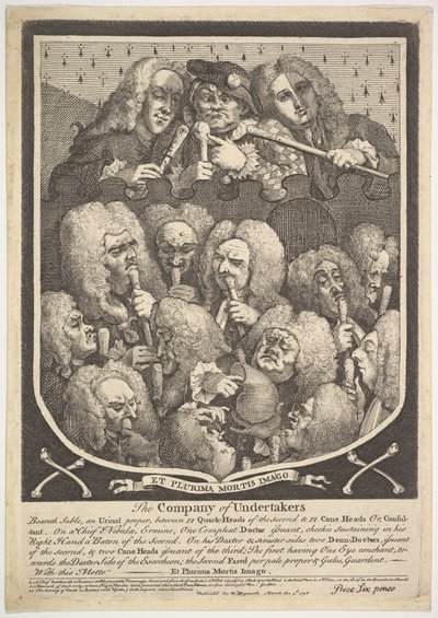 The Company of Undertakers, 3. mars 1736. av William Hogarth