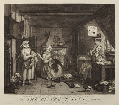 Den nødstedte poeten av William Hogarth