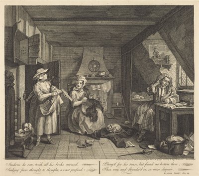 Den nødlidende poeten av William Hogarth