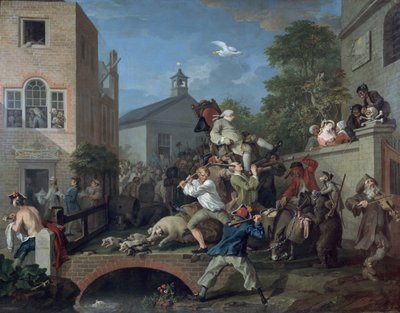 Valget IV som leder av medlemmet, 1754-55 av William Hogarth