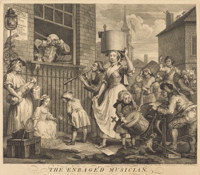 Den rasende musikeren av William Hogarth