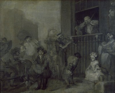 Den rasende musikeren, 1600-tallet av William Hogarth