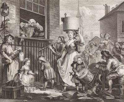 Den rasende musikeren. 1741 av William Hogarth