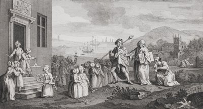 The Foundlings, gravert av F. Morellon La Cave av William Hogarth