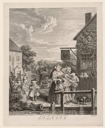 De fire tidene på dagen: Kveld av William Hogarth