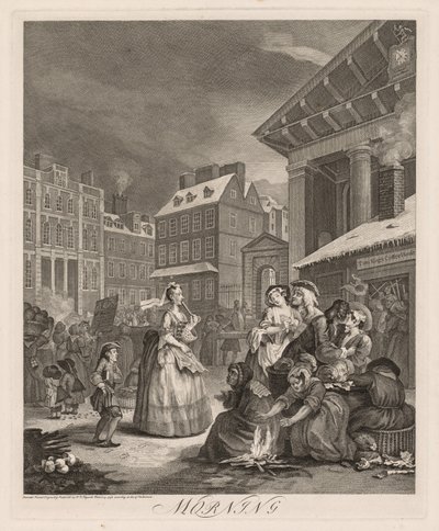 De fire tidene på dagen: Morgen, 1738. av William Hogarth
