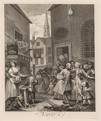 De fire tidene på dagen: Middag, 1738. av William Hogarth