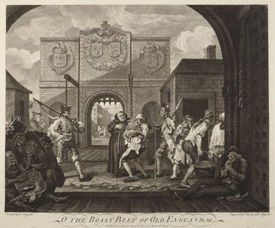 Porten i Calais eller Det gamle Englands roastbiff av William Hogarth
