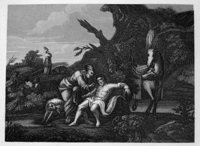 Den barmhjertige samaritan av William Hogarth