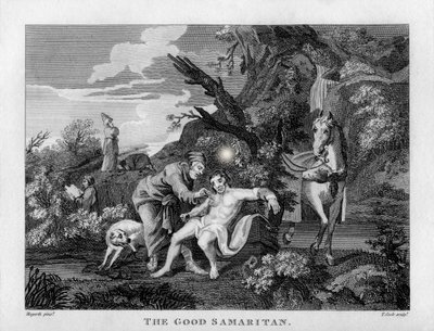 Den barmhjertige samaritan av William Hogarth av William Hogarth