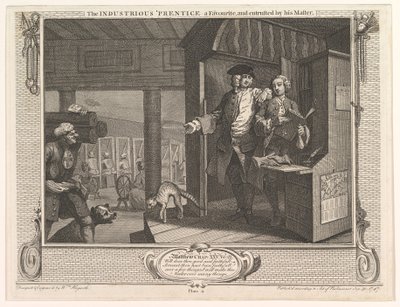 Den flittige Prentice en favoritt og betrodd av sin Master Industry a..., 30. september 1747. av William Hogarth