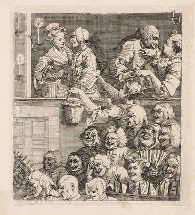 Det leende publikum, 1733. av William Hogarth