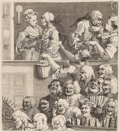 Det leende publikummet. 1733 av William Hogarth