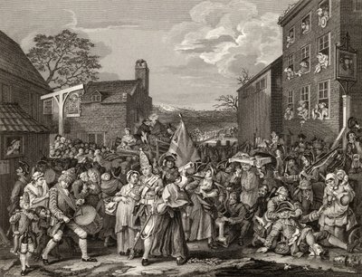 The March to Finchley, gravert av T.E. Nicholson, fra 