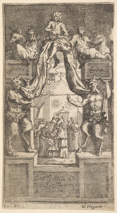 The New Metamorphosis: Frontispice, Vol. 1, 1724. av William Hogarth