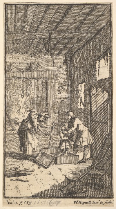 The New Metamorphosis, Plate 4: Invidiosa Releases Fantasio, 1724. av William Hogarth