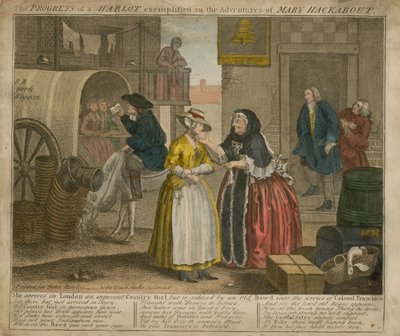 The Progress of a Horlot eksemplifisert i eventyrene til Mary Mackabout av William Hogarth