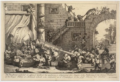 Straffen pålagt Lemuel Gulliver av William Hogarth