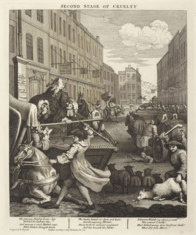 Det andre stadiet av grusomhet av William Hogarth