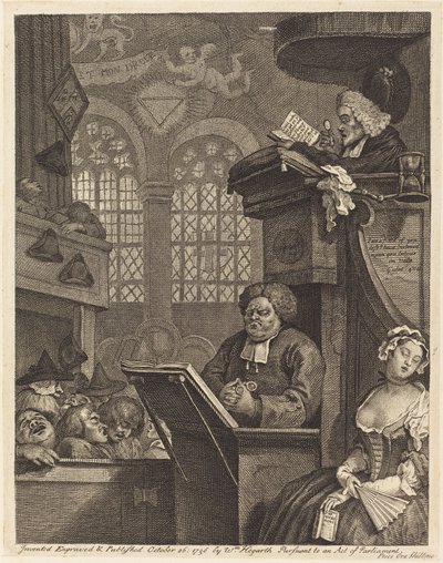 Den sovende menighet av William Hogarth