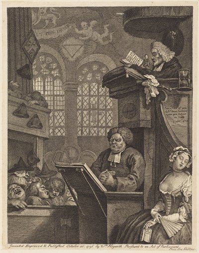 Den sovende menigheten av William Hogarth