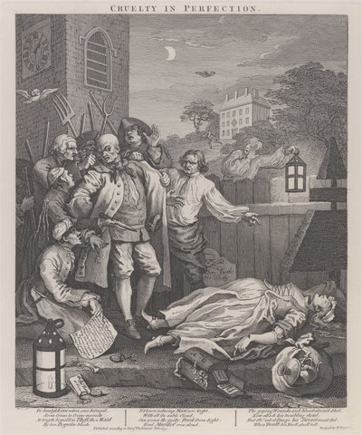 Det tredje stadiet av grusomhet: Grusomhet i perfeksjon av William Hogarth