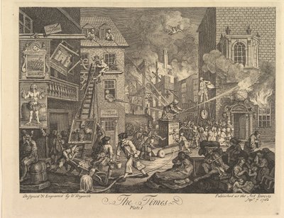 The Times, plansje 1 av William Hogarth