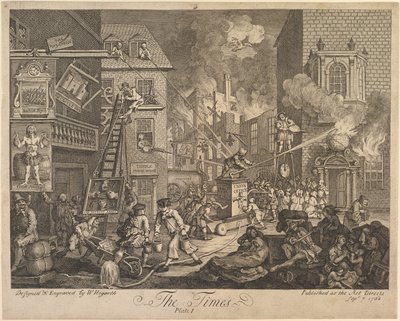 The Times, plansje 1 av William Hogarth