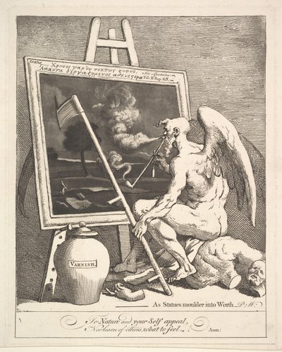 Tid å røyke et bilde, ca. 1761. av William Hogarth