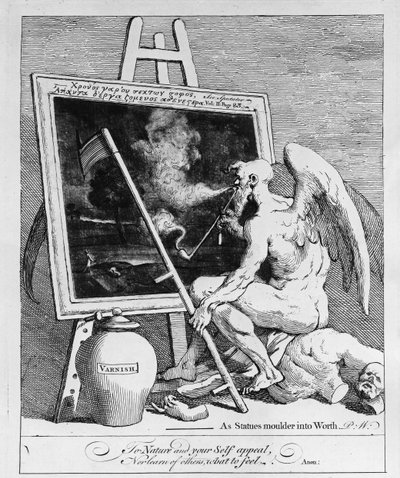 Tid som røyker et bilde, 1761 av William Hogarth