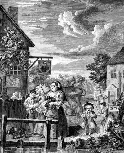 Times of the Day - Evening av William Hogarth av William Hogarth