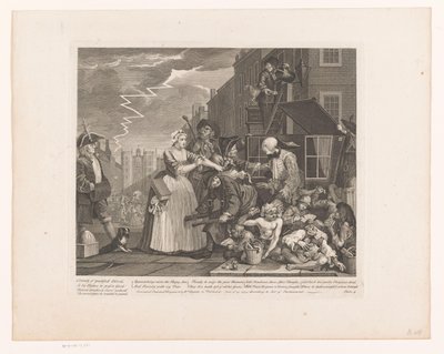 Tom Rakewell reddet fra arrestasjonen av Sarah Young Progress of a libertine (serietittel) The Rake