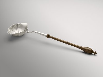 Punch eller Toddy Ladle, ca. 1754-1785 (sølv og uidentifisert tre) av William Hollingshead