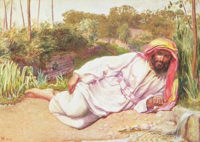 Arabisk hvile ved en bekk, 1854 av William Holman Hunt