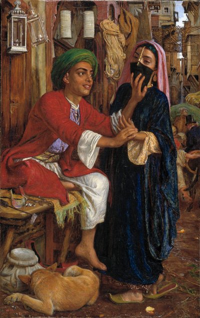Gatescene i Kairo: Lyktemakerens kurtise av William Holman Hunt