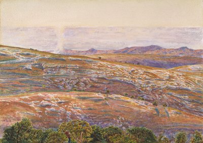 Dødehavet fra Siloam, 1861. av William Holman Hunt