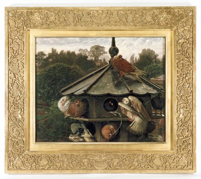 Festival of St. Swithin eller Dueslag, 1866-75 av William Holman Hunt