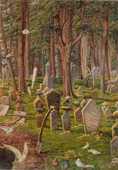 Den sovende byen: kirkegården i Pera, Konstantinopel, 1856-1888 av William Holman Hunt