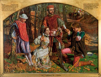 Valentine reddet Sylvia fra Proteus, 1851. av William Holman Hunt